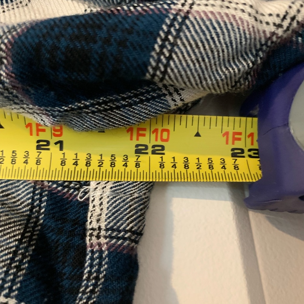 Lucky Brand Navy and Cream Plaid Shirt - Picture 6 of 9
